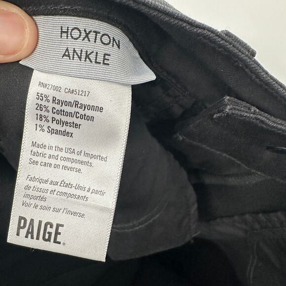PAIGE DENIM Hoxton Ankle in Black Fog Luxe Coating // 26 - Picture 9 of 10